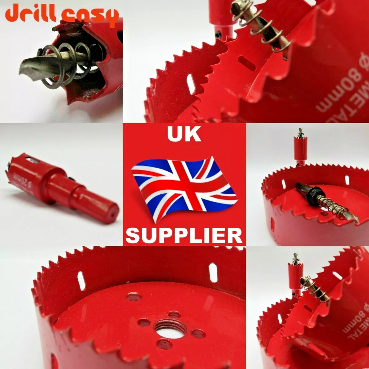 105 145mm Drill Bit Bi Metal M42 HSS Hole Saw Cutter For Wood Plaster Board UK