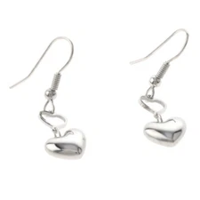 Silver Tone Silver Plated Metal French Wire Hook Earrings XPE2586-CLR