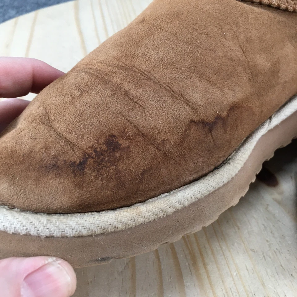 UGG Boots Womens 7 Bailey Bow II Shearling Brown Fur Lined Round Toe Ankle Top - Image 4 of 4