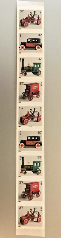 U. S. SCOTT #3638-3641 ANTIQUE TOYS PNC9 - PLATE #B12222 MNH SELF ADHESIVE