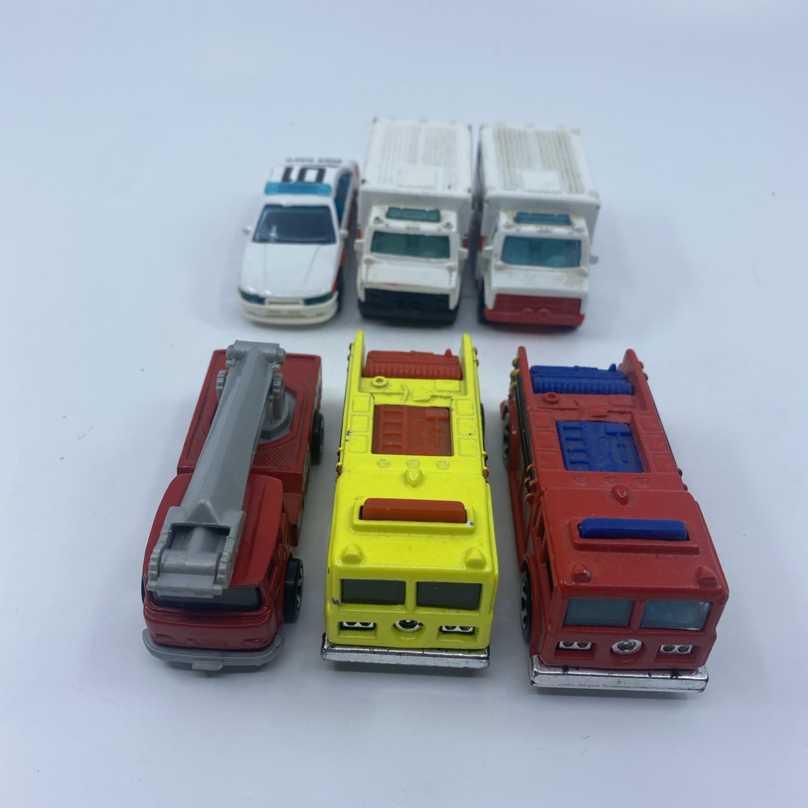 Vintage Hot Wheels Set of 6 Emergency Vehicles - See Description for Details