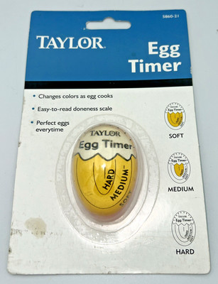 2014 Taylor Egg Timer Thermochromatic Changes Color  Consistency Egg NEW