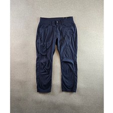Prana Halle Pants Womens Medium Navy Nylon Stretch Lightweight drawstring EUC