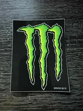 TEAM ISSUED MONSTER  Energy 3”x4” Sticker Green Logo Decal
