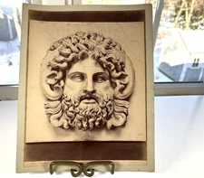 Antique 19th Century Italian Mounted Photo Albumen Print Firenze Galleria Uffizi