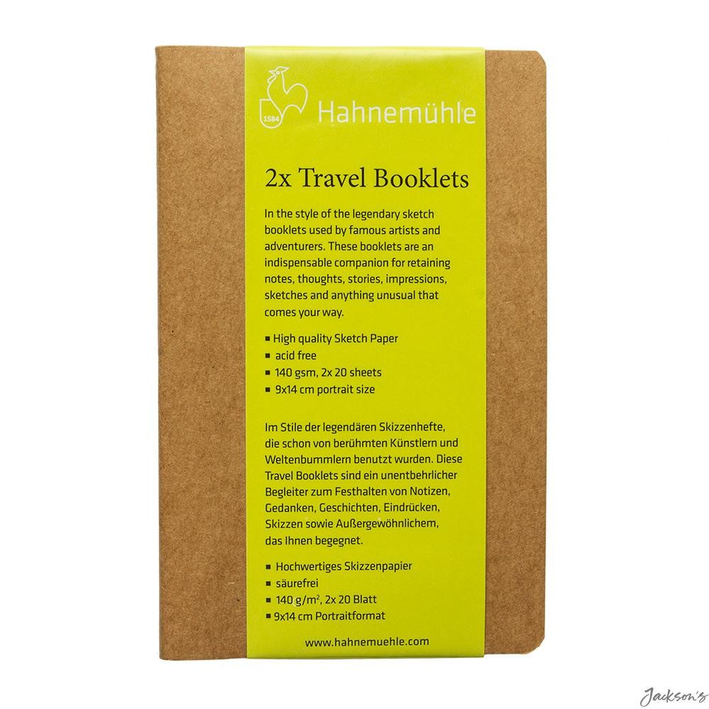 Hahnemuhle Travel Booklet Sketch Paper 140gsm 9x14cm Pack Of 2 For Drawing
