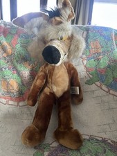 Vintage 1993 Warner Bros Looney Tunes WILE E COYOTE Plush 18" Mighty Star