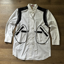 Givenchy Mens L White/Black Colorblock Long S...