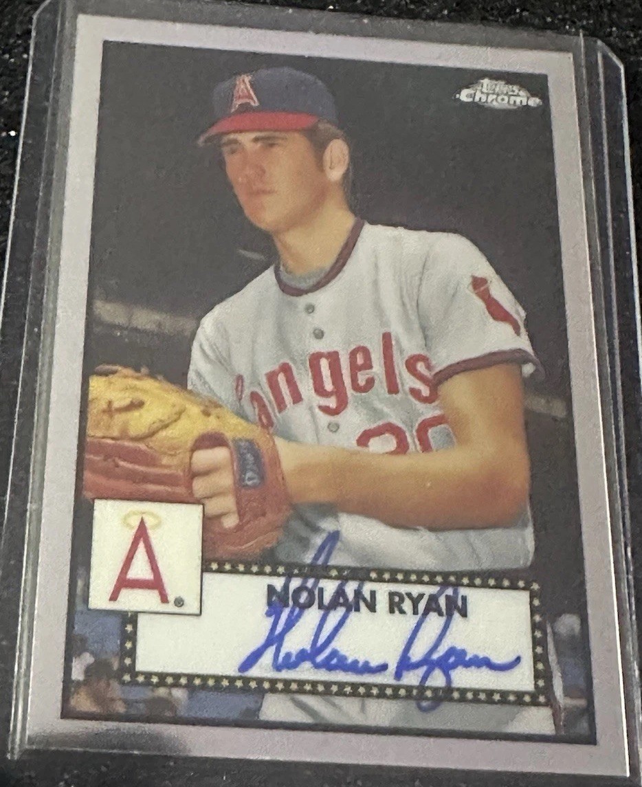 2021 Topps Chrome Platinum Anniversary Autograph Nolan Ryan Angels HOF #PA-NR
