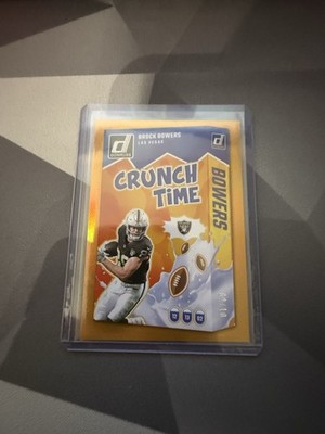 Panini NFL 2025 Donruss Brock Bowers Crunch Time Gold 2/10