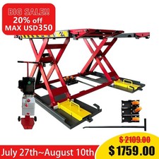 110v Mid Rise Scissors Car Lift 7000lbs Lifting Capacity Max. Lifting Height 39