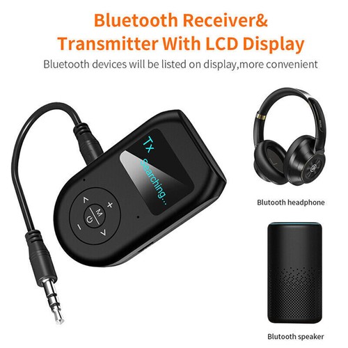 Rechargeable Bluetooth Audio Receiver Transmitter 3.5mm AUX Adapter Handsfree - Afbeelding 2 van 8