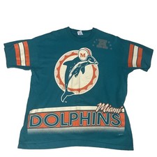 Vintage Miami Dolphins NFL XL Tee Salem Sportswear 1994, Double-sided Graphics