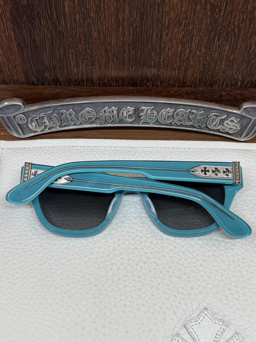 ★新品未使用★ Chrome Hearts メガネ　クリーナー　ブルー CHROME HEARTS（クロムハーツ） 総柄 アイウェアクロス メガネ 眼鏡