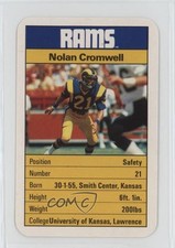 1987 Ace Fact Pack Los Angeles Rams Nolan Cromwell 0q3