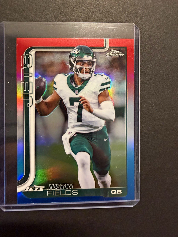 2025 Topps Chrome Justin Fields #237 Refractor New York Jets Near Mint