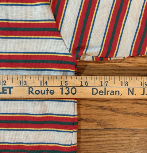 Vintage Chemise BOYS Lacoste Striped Polo Shirt SIZE 20 READ - Picture 10 of 12