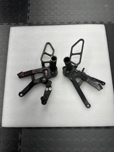 2021 DUCATI V4S WOODCRAFT BILLET ALUMINUM REARSETS BLACK USED SCRAPES