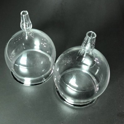 2PCS 6cm Glass Cupping Cup Replace Cups Body Massage For Vacuum Therapy Machine