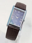 Vintage Style Seiko Slim Quartz Blue Dial Japanese Wristwatch for Men