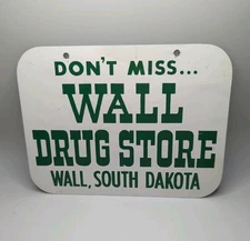 VTG Metal Wall Drug store Sign Wall South Dakota CURAD print on back C39 Read