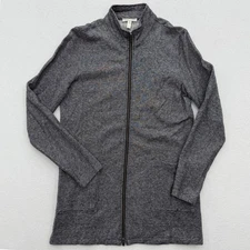 Eileen Fisher Womens XS Hemp Organic Cotton Zip Up Jacket Gray Career Casual