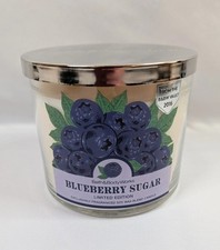 Blueberry Sugar Bath Body Works Large 3 Wick Candle 14.5 oz New