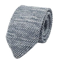 Men's Skinny Knit Tie Vintage Mixed Pattern Casual 2.4" One Size Tweed Grey