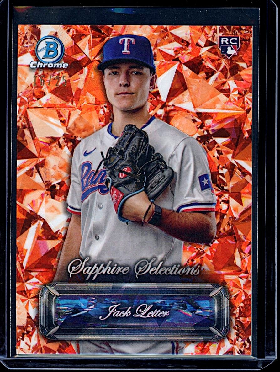 2024 Bowman Chrome Jack Leiter Sapphire Selections Orange Rookie #16/25