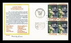 US COVER ARIZONA STATEHOOD 50TH ANNIVERSARY FDC BLOCK OF 4 RAINBOW CACHET