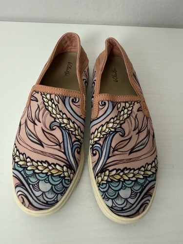 Olukai Kailua Hoa Wooden Wave Slip On Flats Womens Size 6