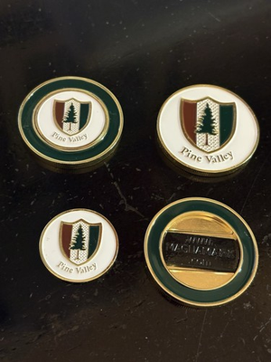 #ad Pine Valley Golf Club Authentic Members Medallion 2 PC Coin Style Golf Marker $46.00