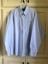 BOY'S Ralph Lauren Classic Fit Long Sleeve Button-up w/Collar Light Blue Sz 16