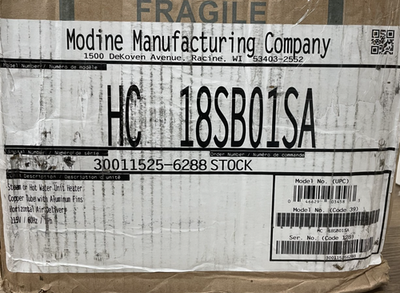 #ad Modine 18000 BTU Hot Water Steam Unit Heater Horizontal Gray $549.99