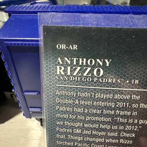 Anthony Rizzo RC Auto 2011 Topps Tier One  Rookie Card On The Rise  #178/999 SP - Picture 5 of 11
