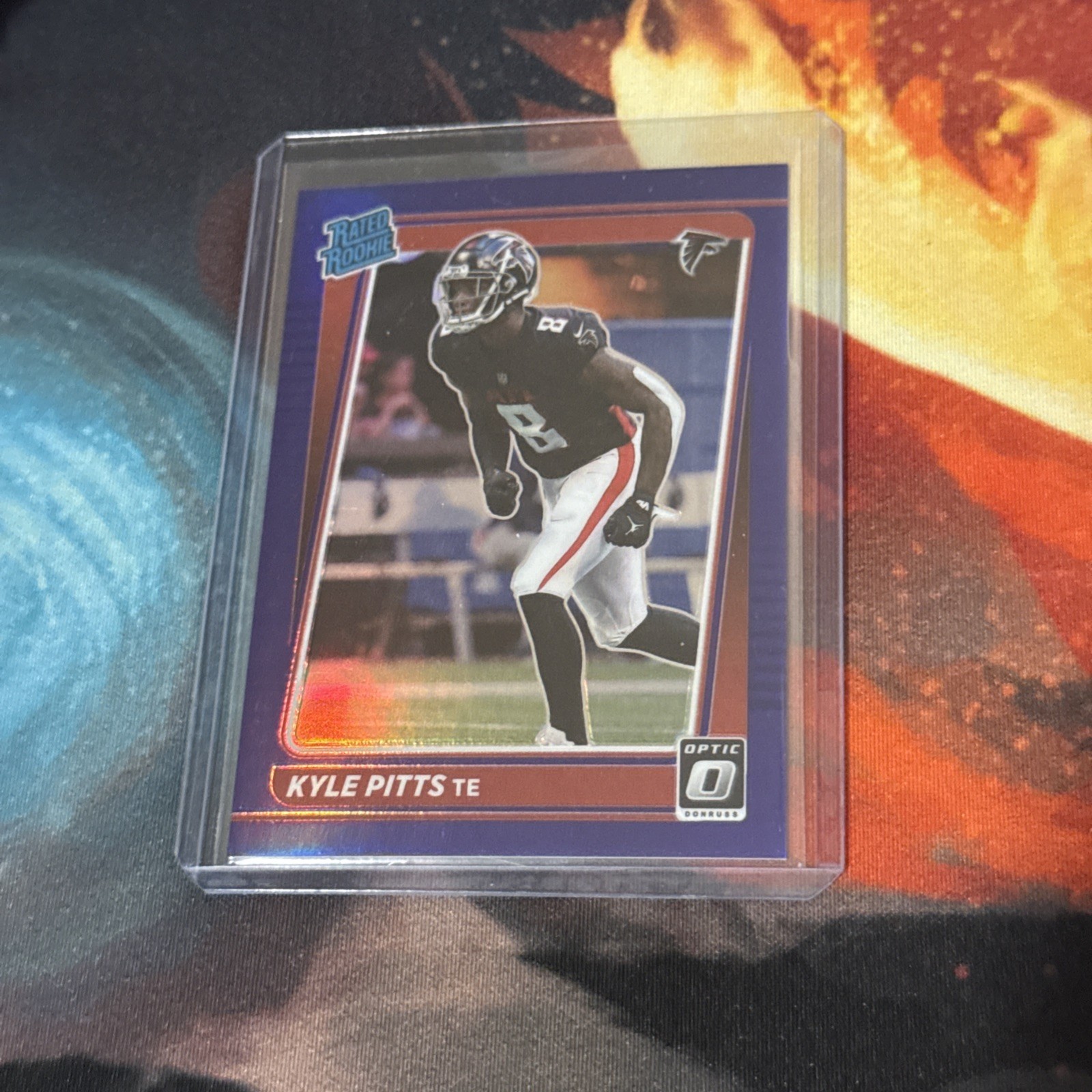 2021 Panini Donruss Optic Rated Purple Prizm /50 Kyle Pitts #211 Rookie RC