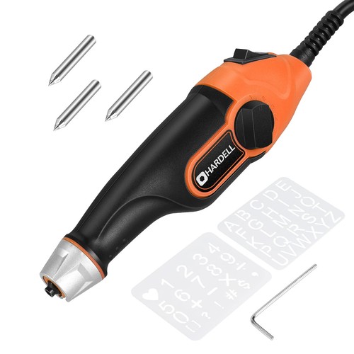 24W Engraving Pen, 5 Speed Engraving Tool with Letter/Number Stencil, Soft Ha... - Picture 9 of 9