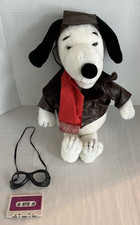 Talking SNOOPY 1986 Worlds Of Wonder Great Pumpkin Aviator Outfit CLEAN Untested