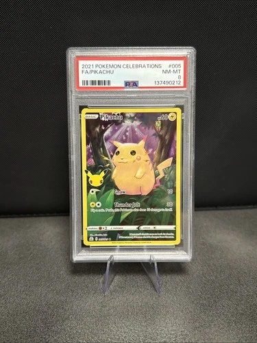 2021 POKEMON CELEBRATIONS #005 FULL ART/PIKACHU PSA 8