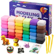 Air Dry Clay, 36 Colors Modeling Clay Kit with 3 Sculpting Tools, Magic Foam ...