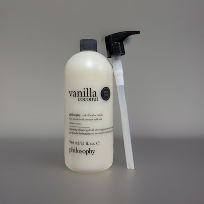 Philosophy Vanilla Coconut Hydrating Shower Gel & Bubble Bath 32 oz with Pump