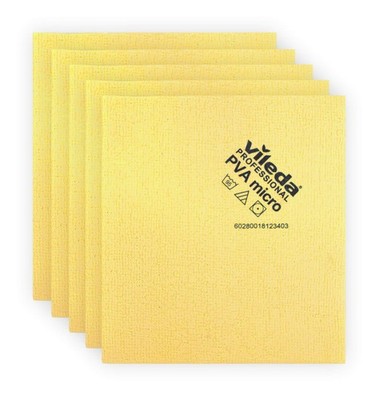 Vileda Professional | PVA Microfiber Cloth | All Purpose 14x15, Yellow