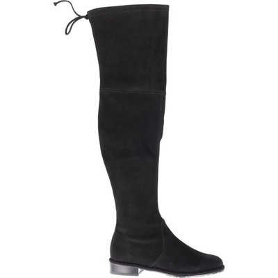 STUART WEITZMAN Womens Over Knee Riding Boots Black Lowland Suede UK 3 RRP 895