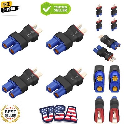 4 Pcs T Male Plug to EC3 Female Connector Plug Adapter for RC Lipo Battery