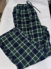Gap Pajama pants Plaid Plush Sleepwear Sz L No Fly No Pockets