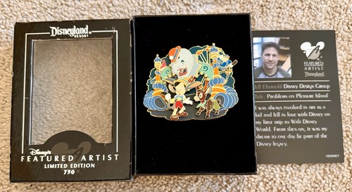 Disney Featured Artist Pin Jumbo 3D Pin Pinocchio Trouble At Pleasure Island LE
