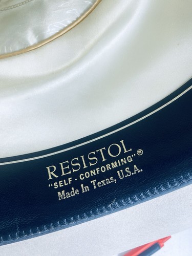 Resistol Size 7 Self-Conforming 5X Beaver Western Cowboy Hat Long Oval - Picture 10 of 11