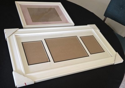 Set of 2 White Gallery Frames ($60 Value)   New Condition + Hanging Kit