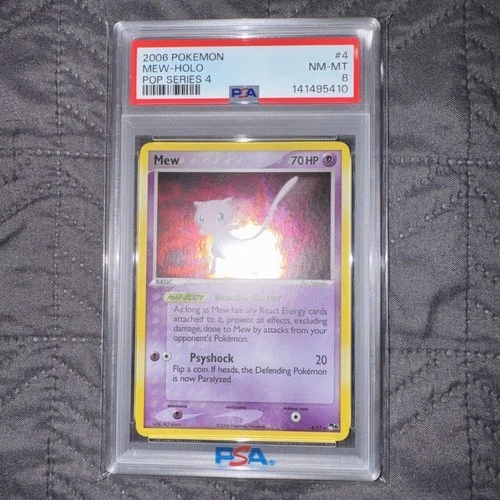 2006 Mew Holo Pop Series #4/17 Pokemon Card PSA 8 NM MINT