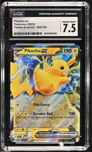 Pikachu ex graded CGC 7.5 for sale on eBay